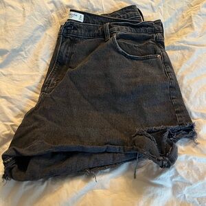 Women’s Abercrombie Jean Shorts, BLACK, 36/20